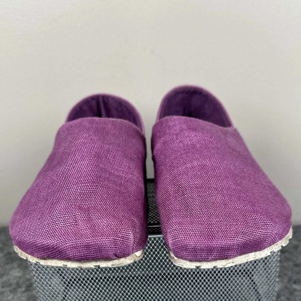 Otz Cork Lite Purple Linen Slip On Comfort Shoes EU 37 Women's 7 Boho